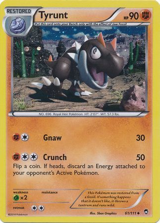 Tyrunt (61/111) (Cosmos Holo) [XY: Furious Fists] | GnG Games