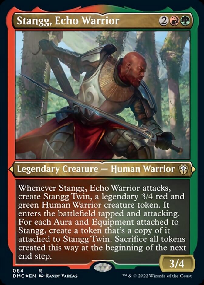 Stangg, Echo Warrior (Foil Etched) [Dominaria United Commander] | GnG Games