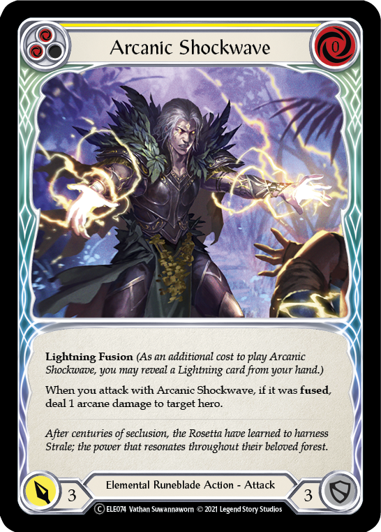 Arcanic Shockwave (Yellow) [U-ELE074] Unlimited Rainbow Foil | GnG Games