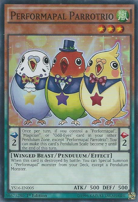 Performapal Parrotrio [YS16-EN005] Super Rare | GnG Games