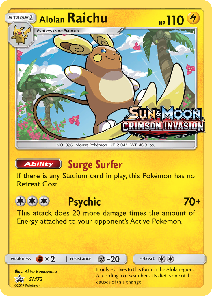 Alolan Raichu (SM72) (Prerelease Promo) [Sun & Moon: Black Star Promos] | GnG Games