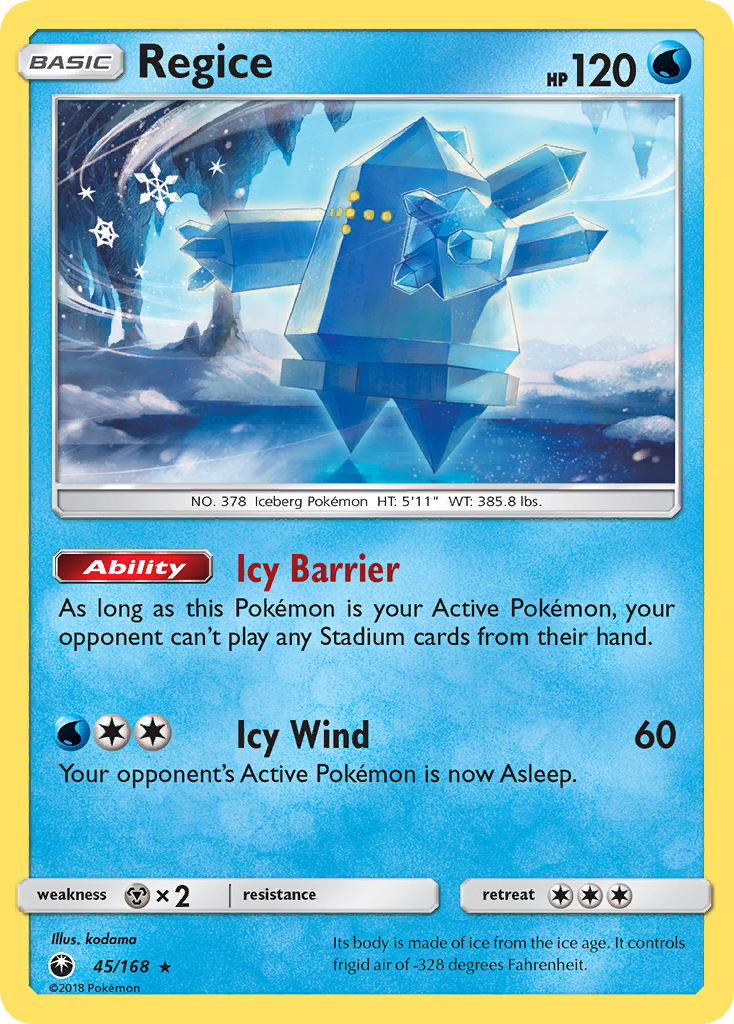 Regice (45/168) [Sun & Moon: Celestial Storm] | GnG Games