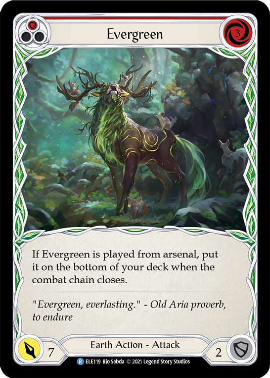 Evergreen (Red) [ELE119] (Tales of Aria)  1st Edition Rainbow Foil | GnG Games