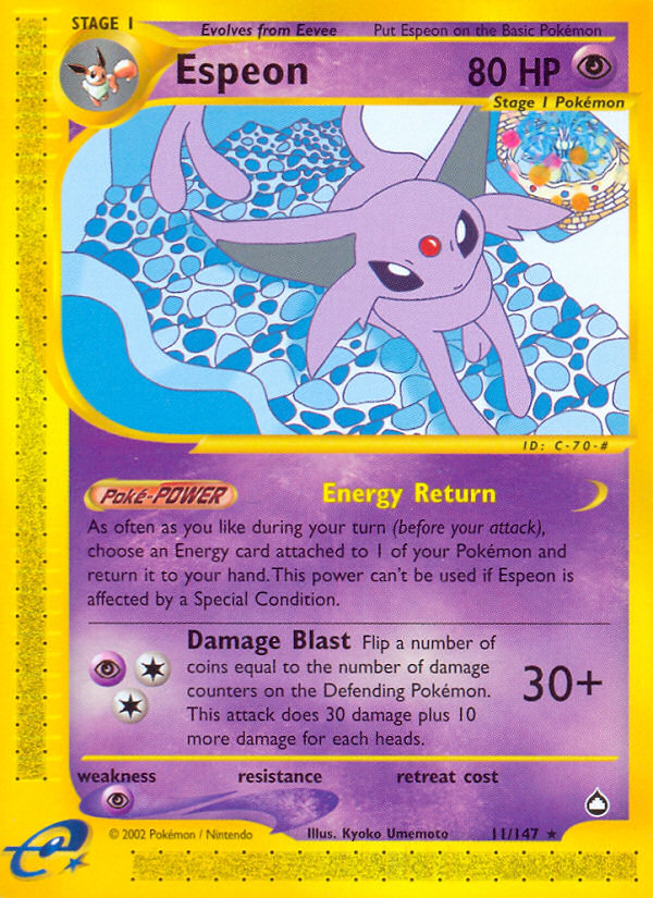 Espeon (11/147) [Aquapolis] | GnG Games