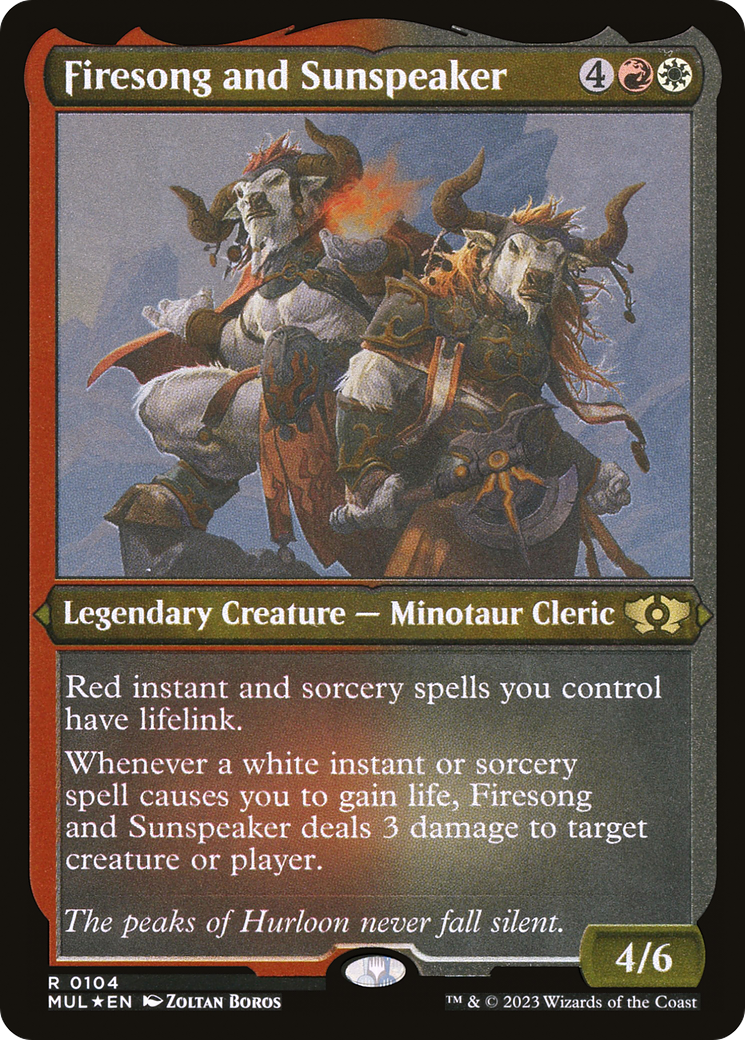 Firesong and Sunspeaker (Foil Etched) [Multiverse Legends] | GnG Games