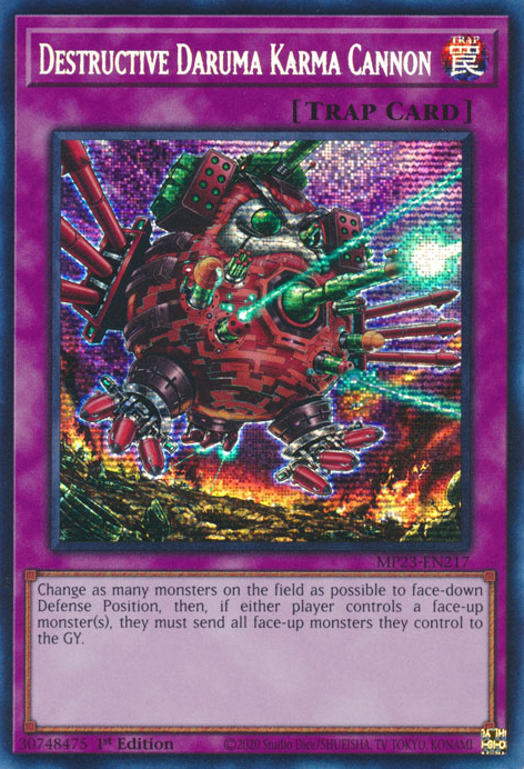 Destructive Daruma Karma Cannon [MP23-EN217] Prismatic Secret Rare | GnG Games