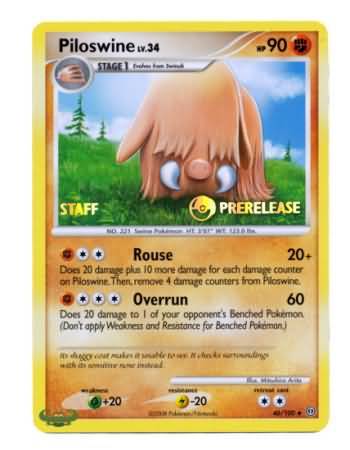 Piloswine (46/100) (Staff Prerelease Promo) [Nintendo: Black Star Promos] | GnG Games