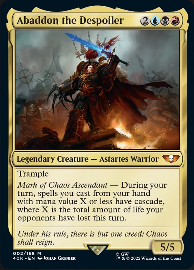 Abaddon the Despoiler (Display Commander) (Etched Foil) [Universes Beyond: Warhammer 40,000] | GnG Games