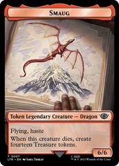 Smaug // Food (0024) Double-Sided Token (Surge Foil) [The Lord of the Rings: Tales of Middle-Earth Tokens] | GnG Games