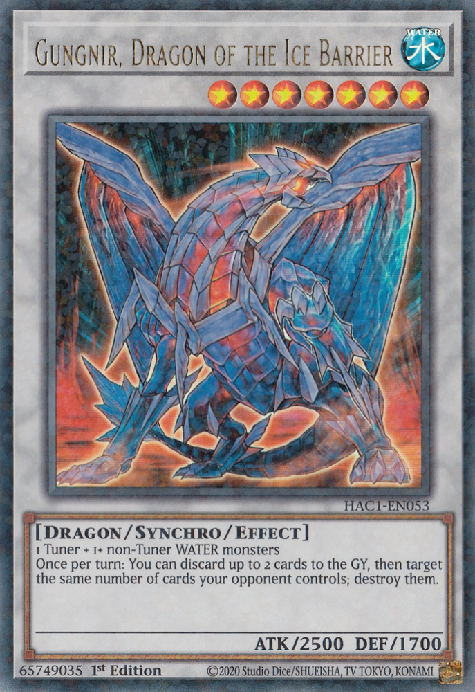 Gungnir, Dragon of the Ice Barrier (Duel Terminal) [HAC1-EN053] Parallel Rare | GnG Games