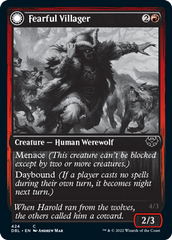 Fearful Villager // Fearsome Werewolf [Innistrad: Double Feature] | GnG Games