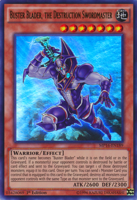 Buster Blader, the Destruction Swordmaster [MP16-EN189] Ultra Rare | GnG Games