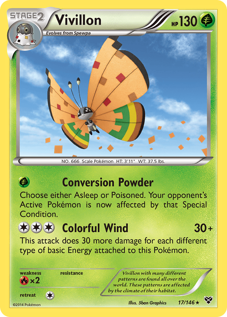 Vivillon (17/146) (High Plains Form/Orange Wings) [XY: Base Set] | GnG Games