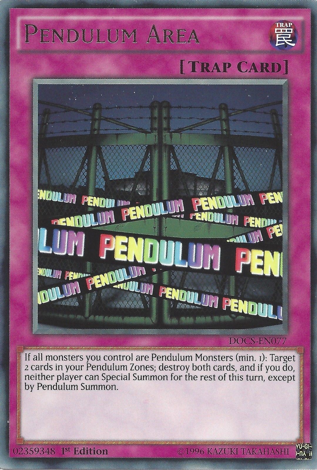 Pendulum Area [DOCS-EN077] Rare | GnG Games