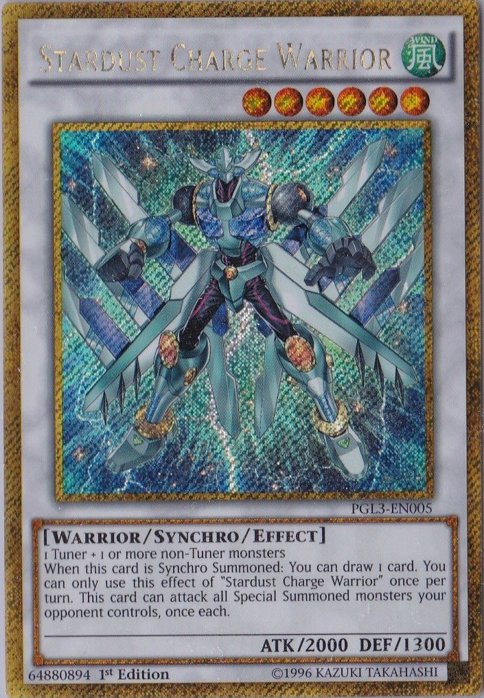 Stardust Charge Warrior [PGL3-EN005] Gold Secret Rare | GnG Games