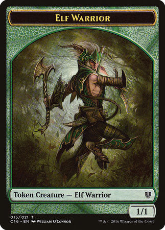 Elf Warrior // Zombie Double-sided Token [Commander 2016 Tokens] | GnG Games