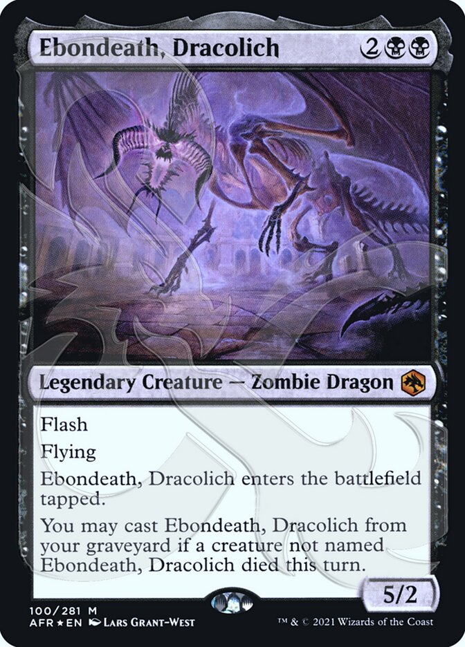 Ebondeath, Dracolich (Ampersand Promo) [Dungeons & Dragons: Adventures in the Forgotten Realms Promos] | GnG Games