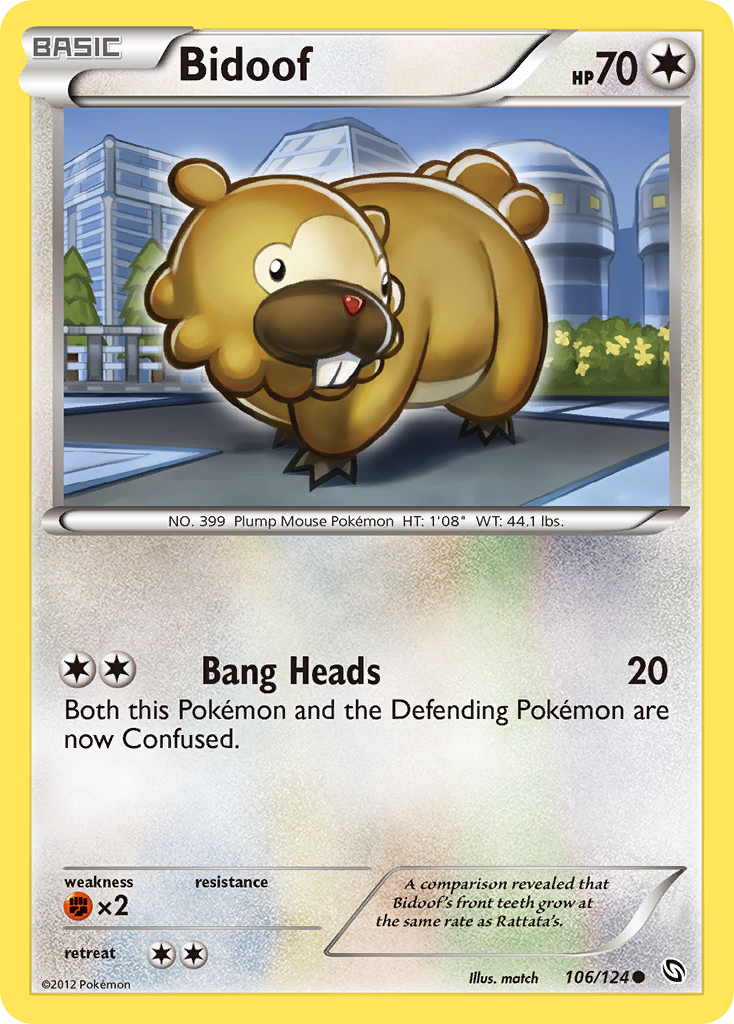 Bidoof (106/124) [Black & White: Dragons Exalted] | GnG Games