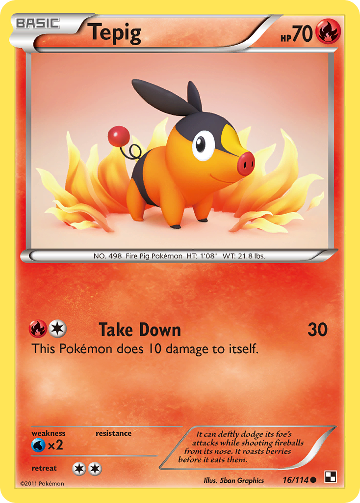 Tepig (16/114) [Black & White: Base Set] | GnG Games