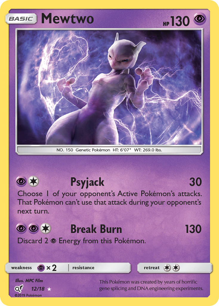 Mewtwo (12/18) [Sun & Moon: Detective Pikachu] | GnG Games