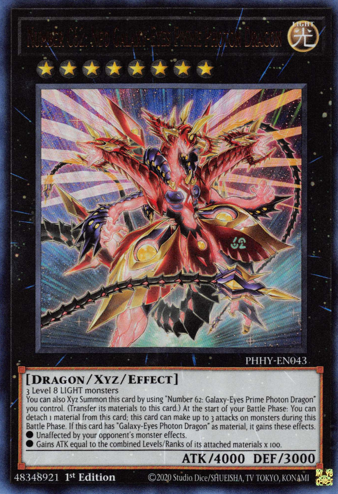 Number C62: Neo Galaxy-Eyes Prime Photon Dragon [PHHY-EN043] Ultra Rare | GnG Games