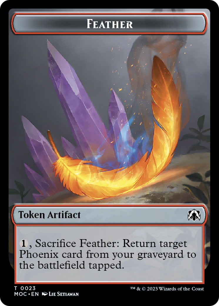 Feather // Servo Double-Sided Token [March of the Machine Commander Tokens] | GnG Games