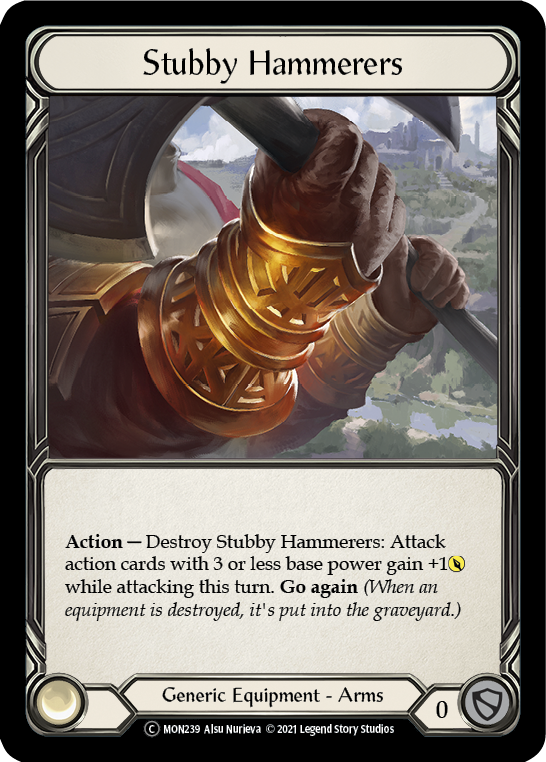 Stubby Hammerers (Rainbow Foil) [U-MON239-RF] Unlimited Edition Rainbow Foil | GnG Games