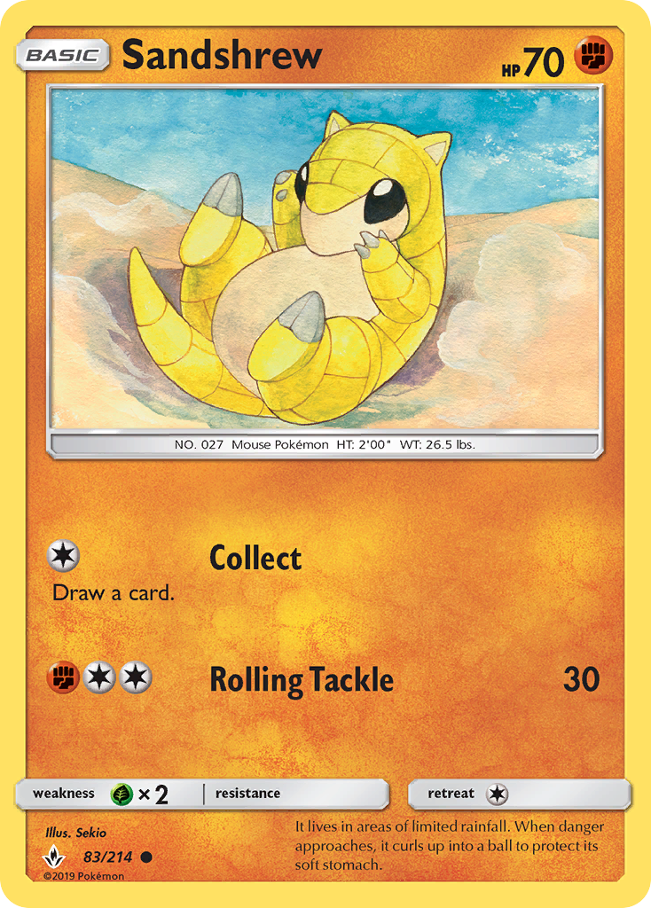 Sandshrew (83/214) [Sun & Moon: Unbroken Bonds] | GnG Games