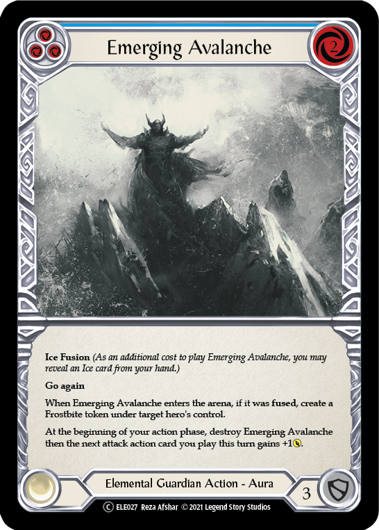 Emerging Avalanche (Blue) [U-ELE027] Unlimited Rainbow Foil | GnG Games