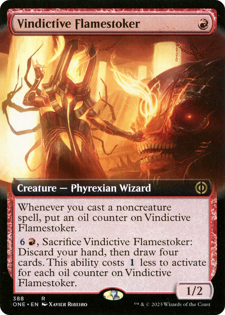 Vindictive Flamestoker (Extended Art) [Phyrexia: All Will Be One] | GnG Games