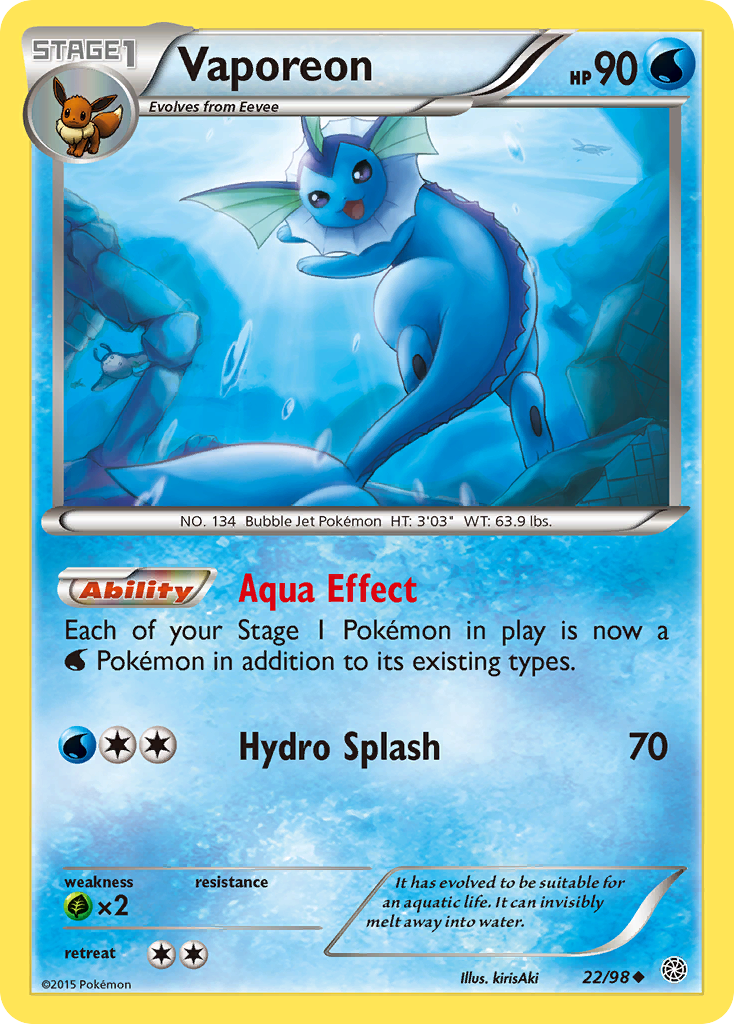 Vaporeon (22/98) [XY: Ancient Origins] | GnG Games