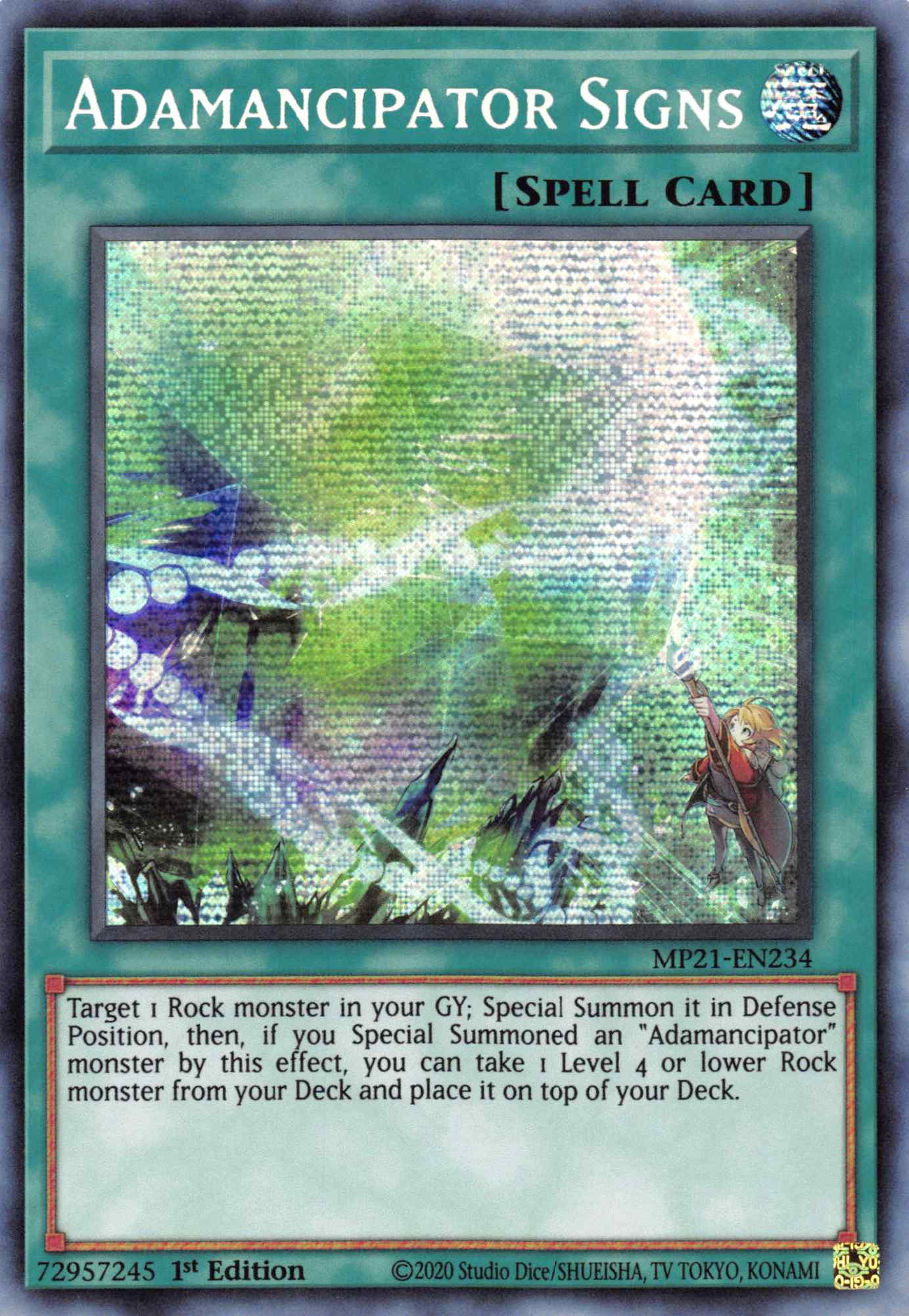 Adamancipator Signs [MP21-EN234] Prismatic Secret Rare | GnG Games