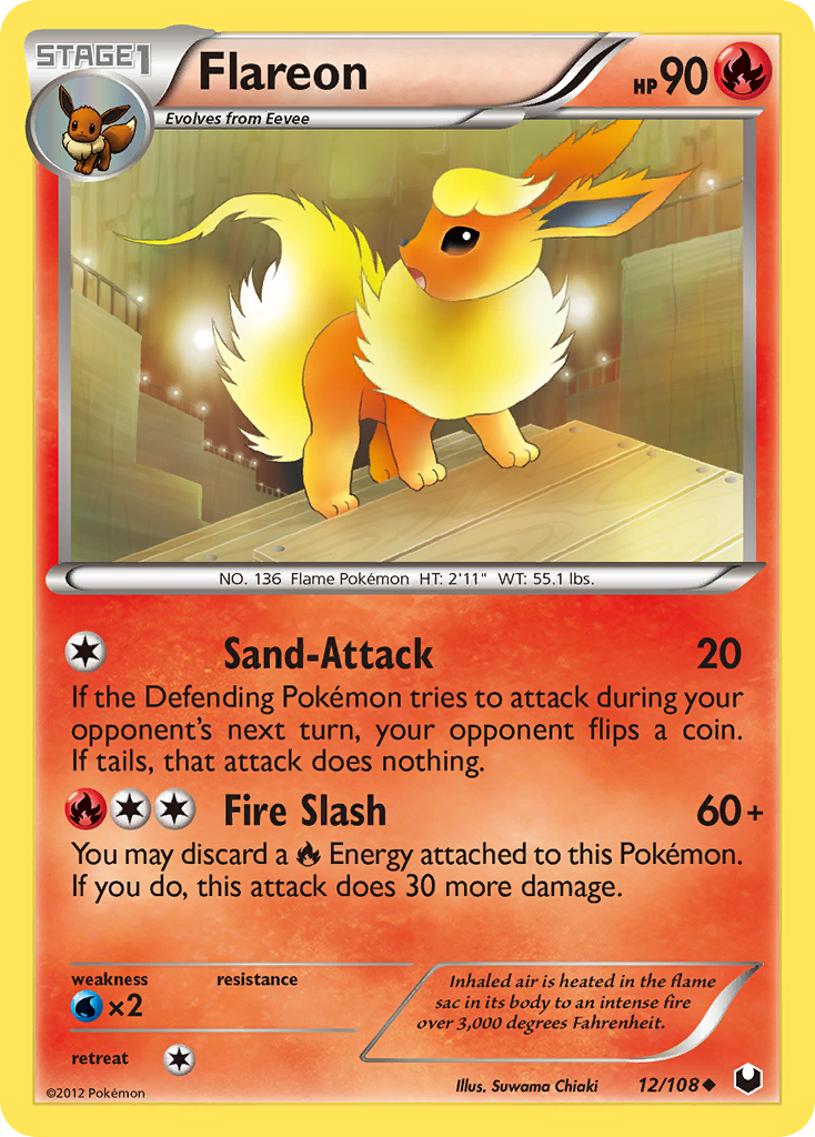 Flareon (12/108) [Black & White: Dark Explorers] | GnG Games