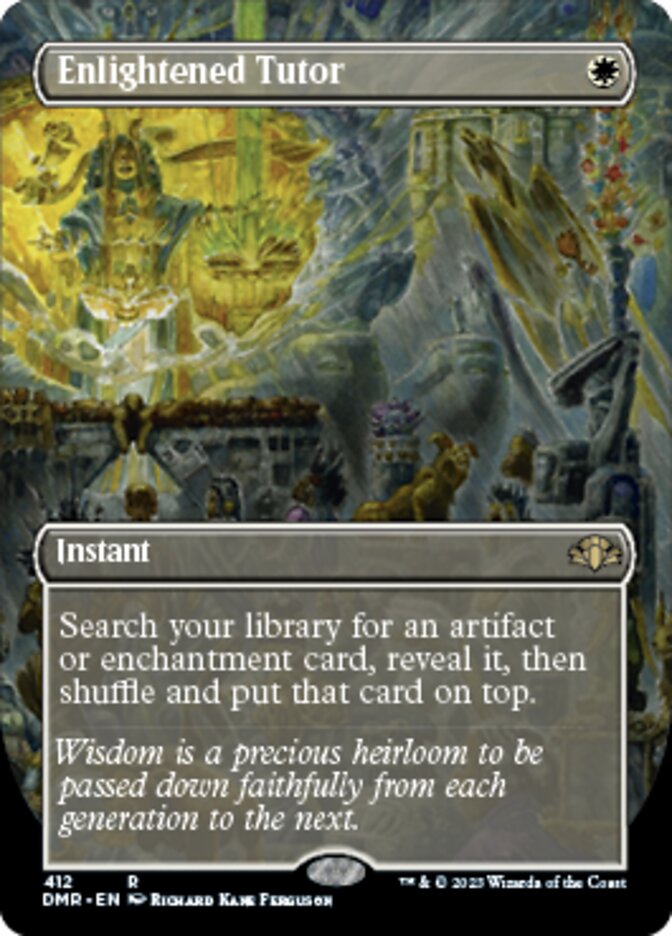 Enlightened Tutor (Borderless Alternate Art) [Dominaria Remastered] | GnG Games