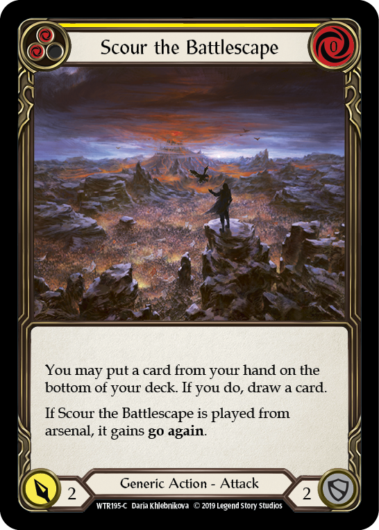 Scour the Battlescape (Yellow) [WTR195-C] Alpha Print Rainbow Foil | GnG Games