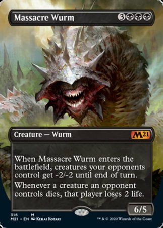 Massacre Wurm (Alternate Art) [Core Set 2021] | GnG Games