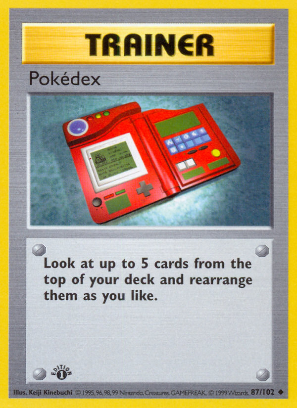 Pokedex (87/102) (Shadowless) [Base Set 1st Edition] | GnG Games