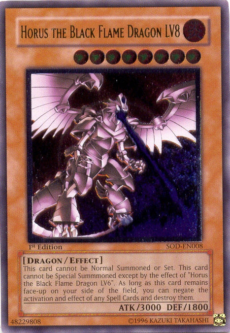 Horus the Black Flame Dragon LV8 (UTR) [SOD-EN008] Ultimate Rare | GnG Games