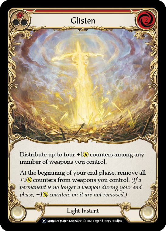 Glisten (Red) (Rainbow Foil) [U-MON069-RF] Unlimited Edition Rainbow Foil | GnG Games