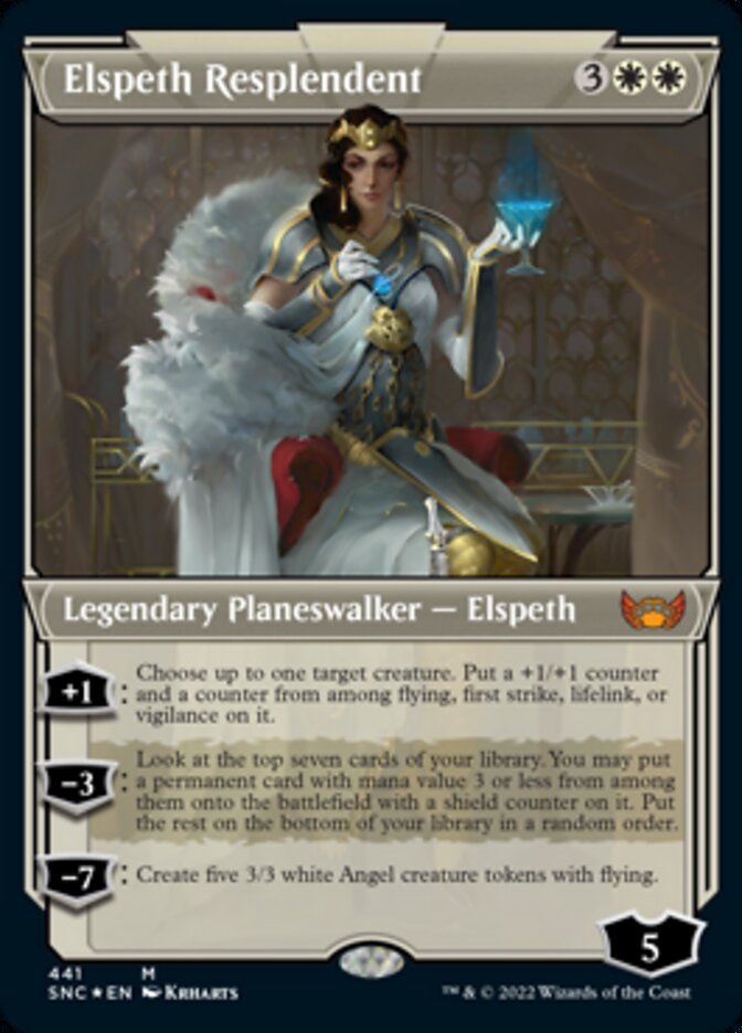 Elspeth Resplendent (Showcase Art Deco Foil Etched) [Streets of New Capenna] | GnG Games