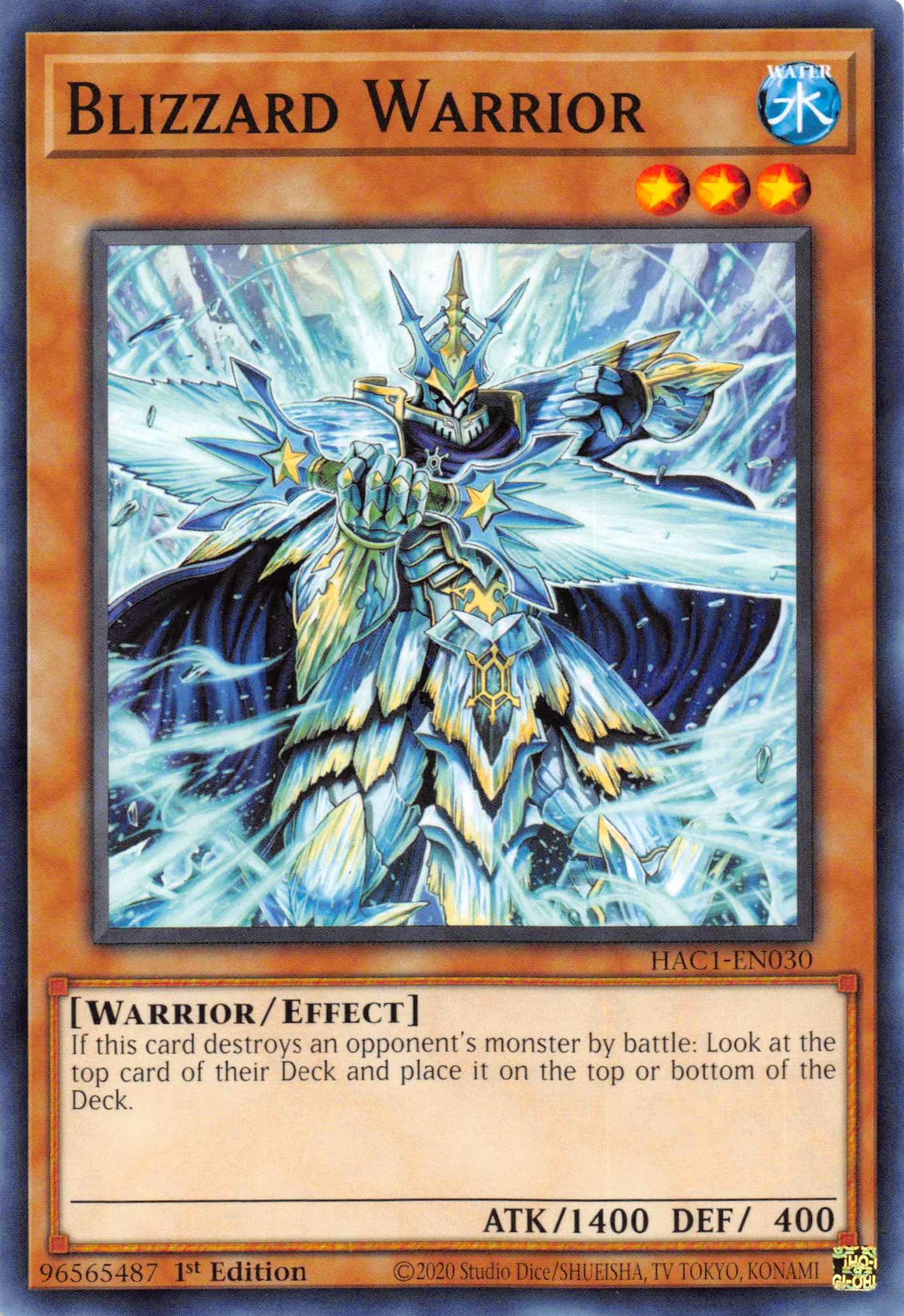 Blizzard Warrior (Duel Terminal) [HAC1-EN030] Parallel Rare | GnG Games