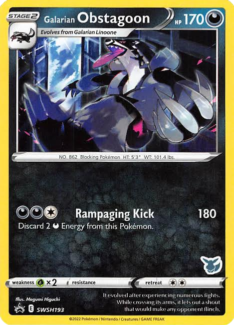 Galarian Obstagoon (SWSH193) (Eevee Deck) [Battle Academy 2022] | GnG Games