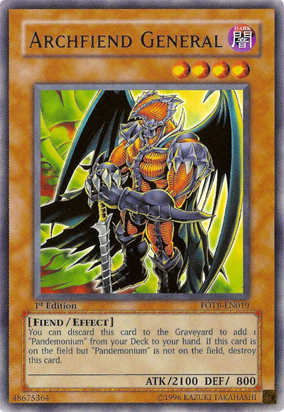 Archfiend General [FOTB-EN019] Rare | GnG Games