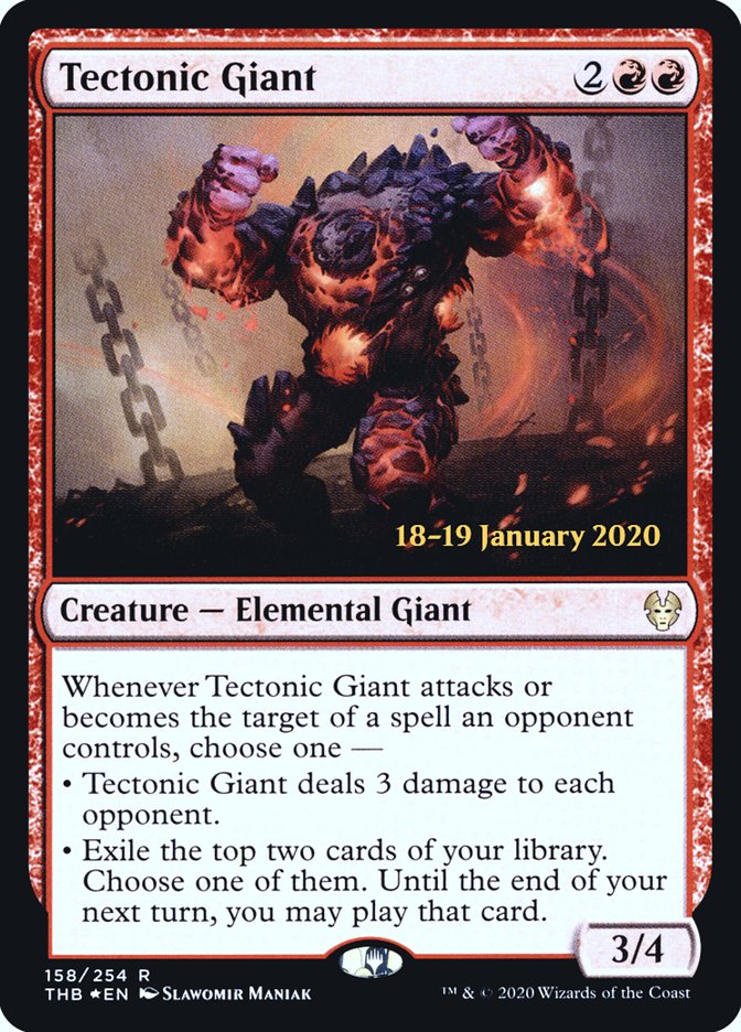 Tectonic Giant [Theros Beyond Death Prerelease Promos] | GnG Games