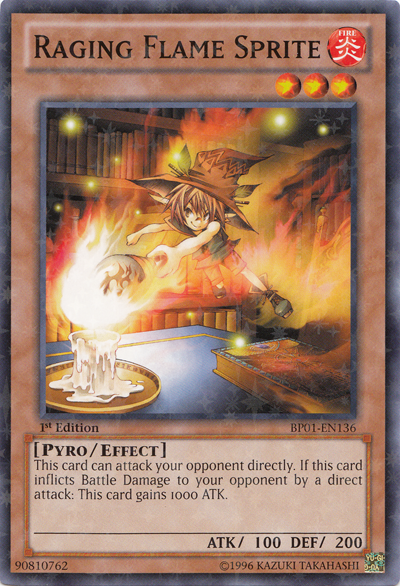 Raging Flame Sprite [BP01-EN136] Starfoil Rare | GnG Games