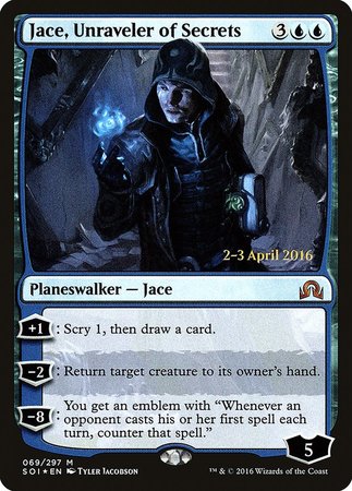 Jace, Unraveler of Secrets [Shadows over Innistrad Promos] | GnG Games