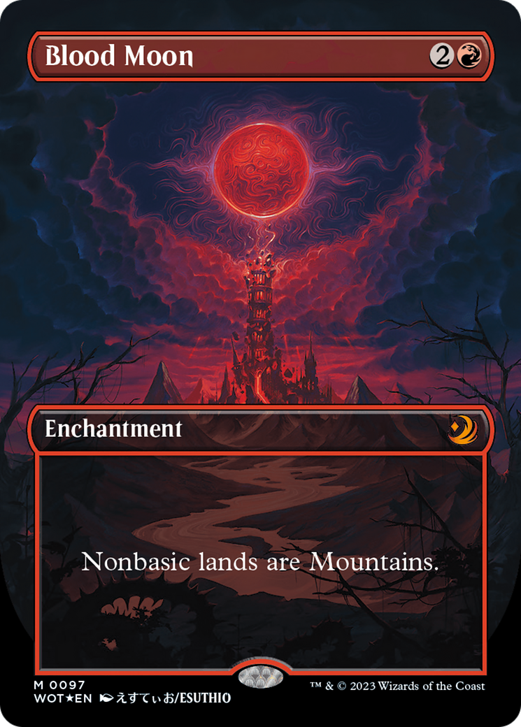 Blood Moon (Anime Borderless) (Confetti Foil) [Wilds of Eldraine: Enchanting Tales] | GnG Games