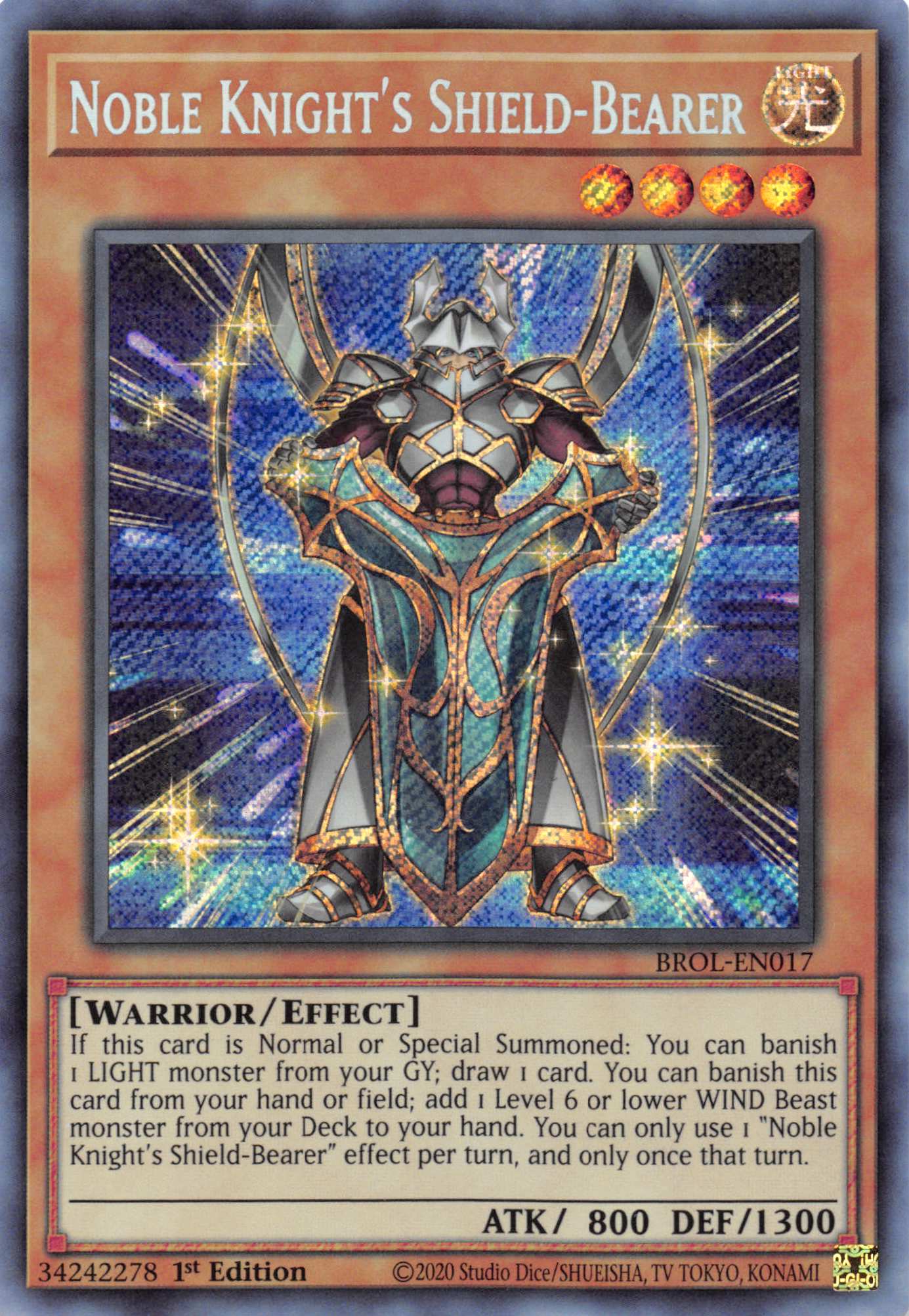 Noble Knight's Shield-Bearer [BROL-EN017] Secret Rare | GnG Games