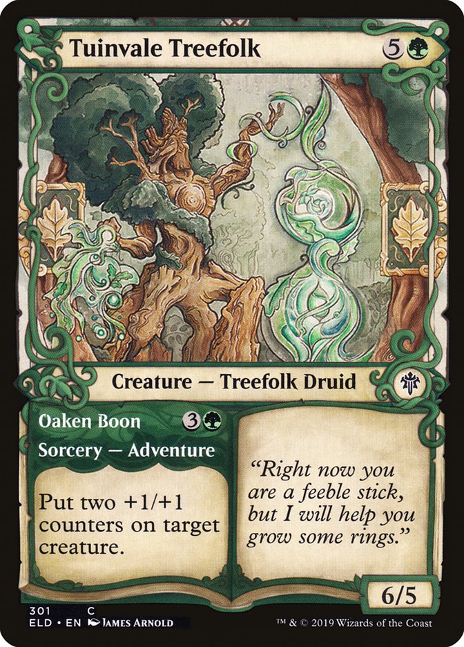 Tuinvale Treefolk // Oaken Boon (Showcase) [Throne of Eldraine] | GnG Games