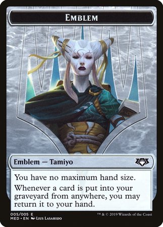 Emblem - Tamiyo, the Moon Sage [Mythic Edition Tokens] | GnG Games